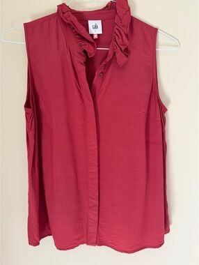 S Cabi 100% viscose sleeveless button down